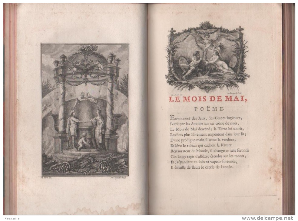 1770 - LES BAISERS PRECEDES DU MOIS DE MAI POËME - JEAN SECOND - 119 PAGES - 23 X 15 Cm ENVIRON - 47 PETITES GRAVURES - 1701-1800