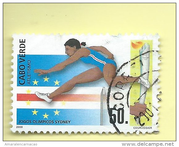 TIMBRES - STAMPS - CAPE VERDE /  CAP VERT - JEUX OLYMPIQUES SYDNEY 2000 - TIMBRE OBLITÉRÉ CLÔTURE DE SERIE - Cape Verde