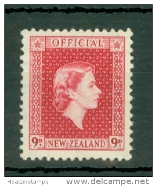 New Zealand: 1954/63   Official - QE II   SG O165   9d    MNH - Service