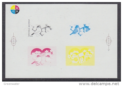 Finland 1993 Love Stamps Colour Proofs M/s ** Mnh (25278) - Probe- Und Nachdrucke