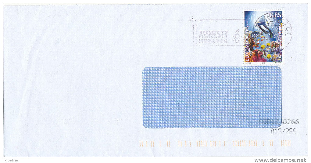 Luxembourg Cover Sent To Denmark 27-11-2012 Single Franked - Storia Postale