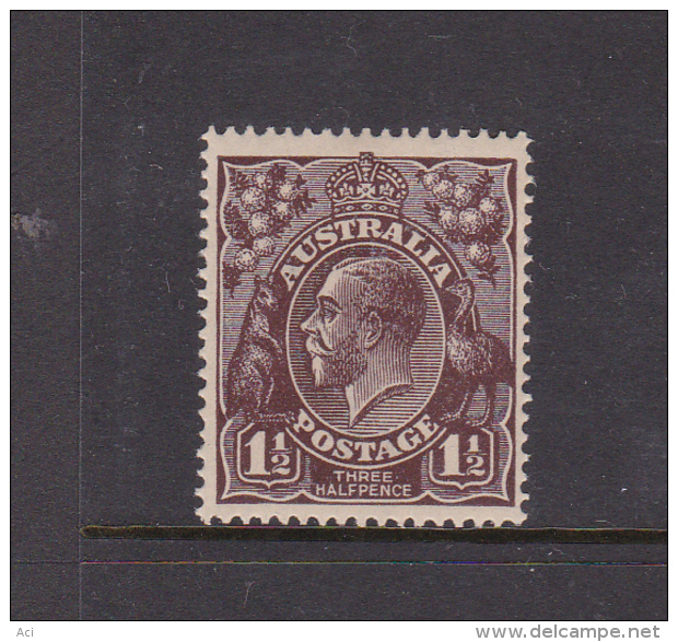 Australia 1914-24 Single Watermark King George V, SG 58, Three Half Pence Black Brown Mint Never Hinged - Neufs