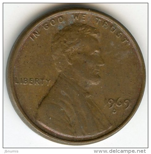 Etats-Unis USA 1 Cent 1969 D KM 201 - 1959-…: Lincoln, Memorial Reverse
