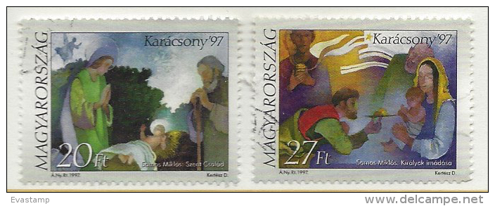 HUNGARY - 1997. Christmas /  Holy Family / Adoration Of The Magi USED III.!!! Mi: 4471-4472. - Usado