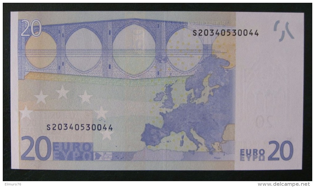 20 EURO J016A5 Italy Trichet Serie S Perfect UNC - 20 Euro