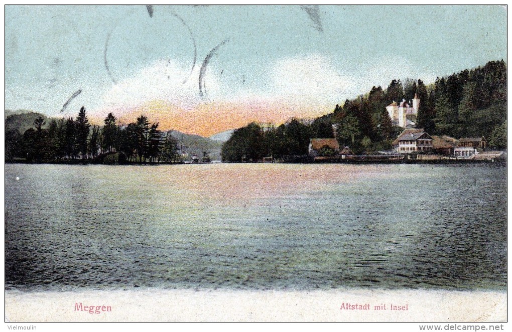 SUISSE MEGGEN ALTSTADT MIT INSEL BELLE CARTE RARE !!! - Meggen