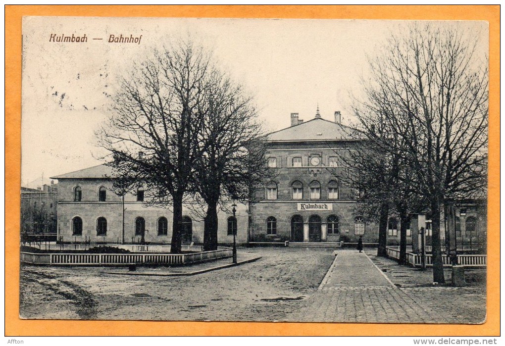 Kulmbach Bahnhof 1920 Postcard - Kulmbach