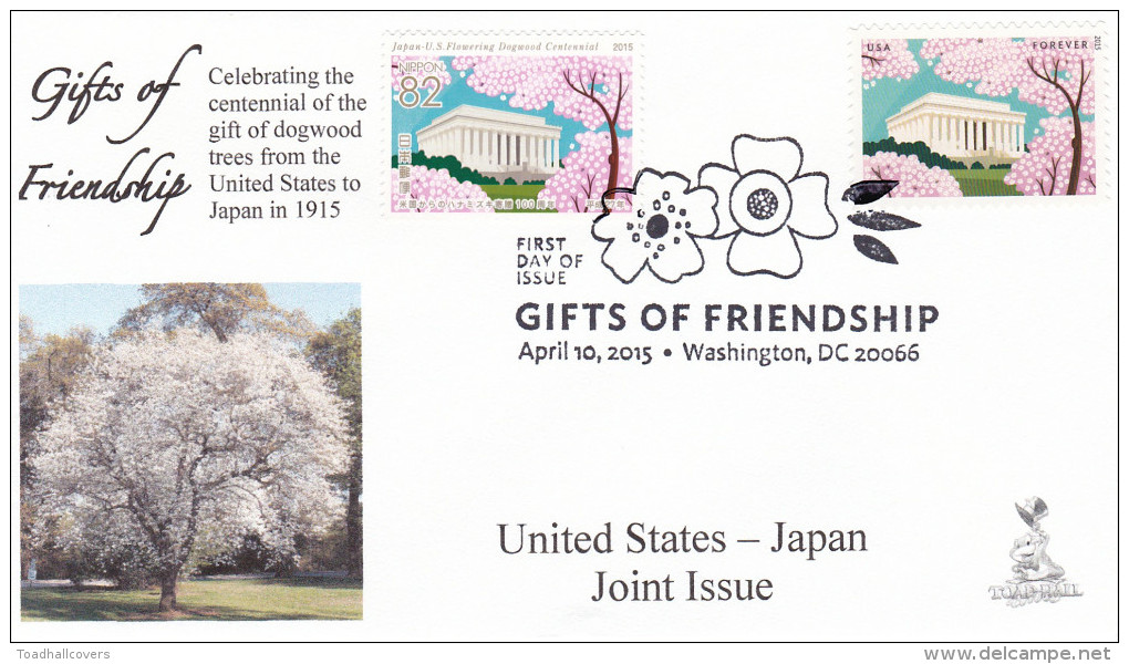 Gifts Of Friendship Joint FDC, With B&w Pictorial Cancel, From Toad Hall Covers #1 Of 7 - 2011-...