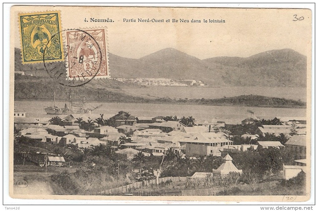 LBL33D- NOUVELLE CALÉDONIE CPA NOUMÉA / CHERBOURG 2/8/1907 - Covers & Documents