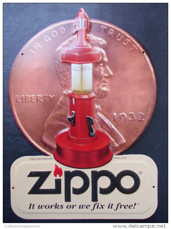 Plaque Publicitaire. ZIPPO. USA - - Zippo