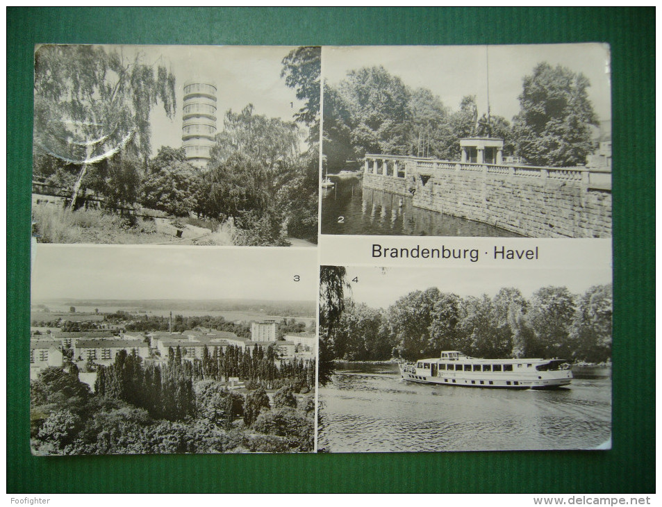 Germany: BRANDENBURG - HAVEL - Friedenswarte Auf Dem Marienberg. Sowjetisches Ehrenmal. Übersicht. MS "Maxim Gorki" - Brandenburg