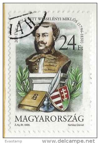 HUNGARY - 1996. Miklos Wesselényi,writer / 200th Birth Anniversary USED!!!  X.   Mi: 4418. - Gebruikt