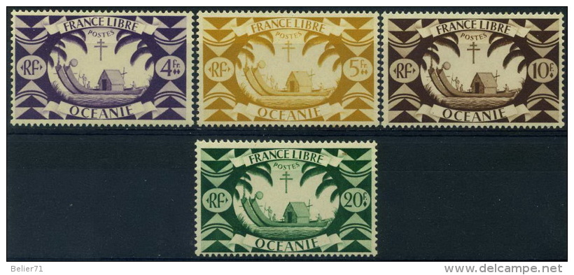 France, Océanie : N° 156 à 168 X Année 1942 - Unused Stamps