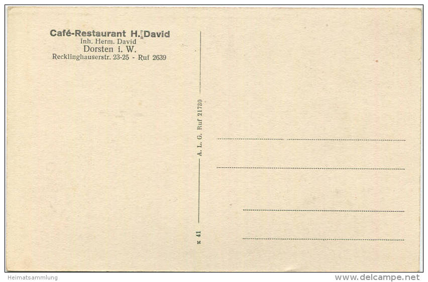 Dorsten Recklinghauserstr. 23-25 - Cafe Restaurant H. David - Teezimmer - Dorsten