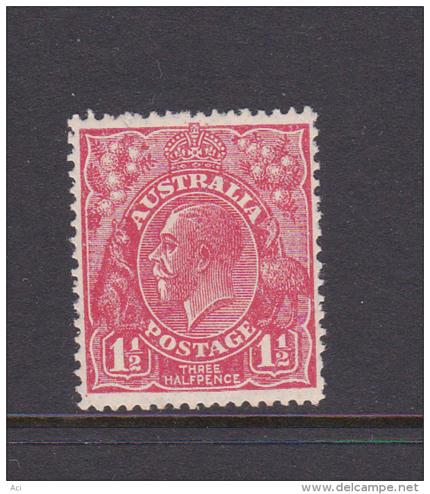 Australia 1926-30 Small Multiple Watermark Perf 12, 5x13, 5 King George V, SG 96 Three Half Penny Scarlet Mint - Nuevos