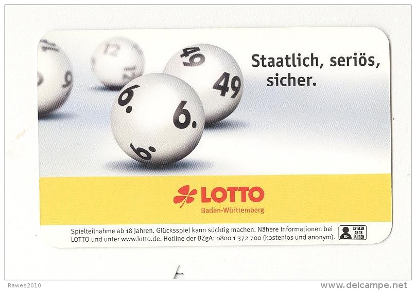 BRD Taschenkalender 2012 Lotto Baden-Württemberg Lotto-Kugeln - Calendars