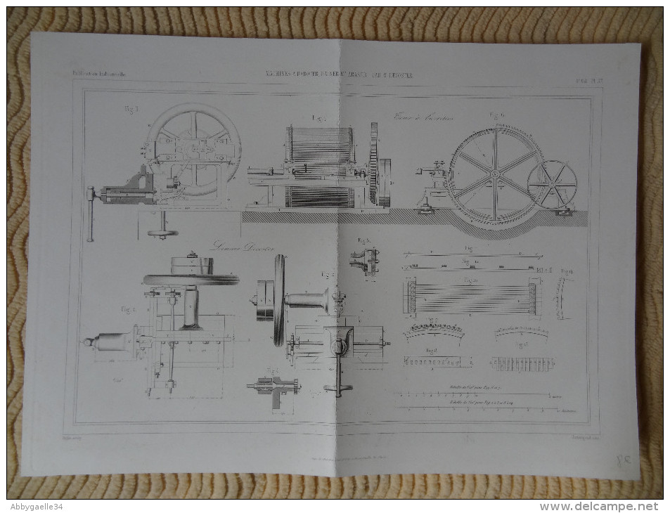 MACHINES A RABOTER, RAINER ET ARASER, PAR M. DECOSTER Publication Industrielle Dulos, Chardon, Armengaud - Máquinas