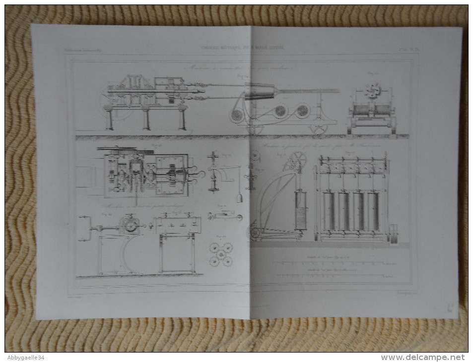 CORDERIE MECANIQUE, PAR M. MERLIE LEFEVRE (Buchanan) Publication Industrielle Dulos, Chardon, Armengaud - Machines