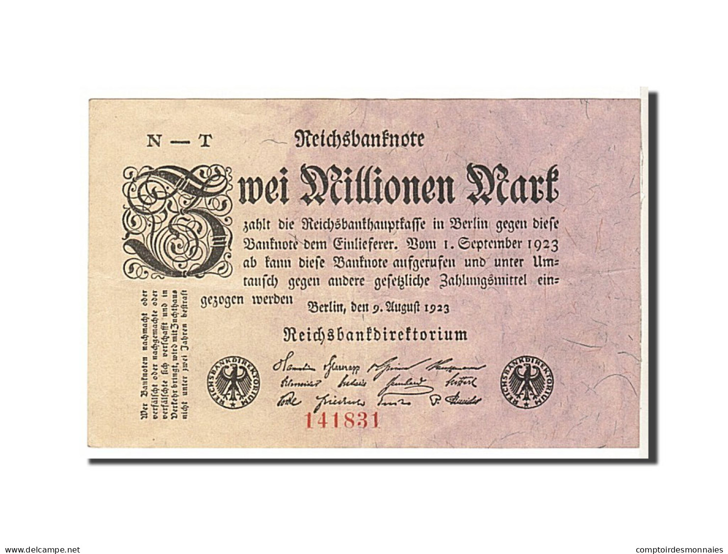 Billet, Allemagne, 2 Millionen Mark, 1923, KM:103, TTB+ - 2 Millionen Mark