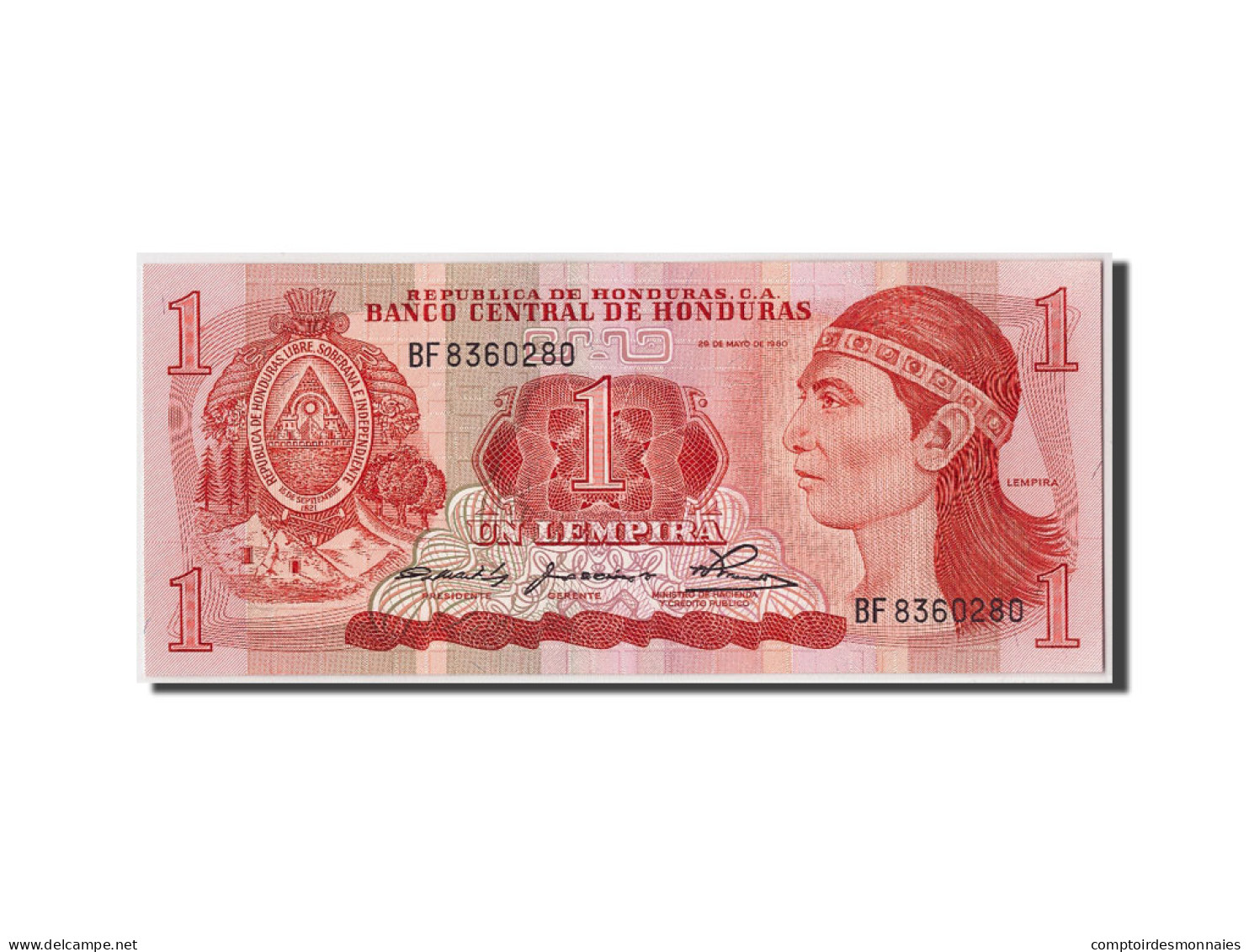 Billet, Honduras, 1 Lempira, 1980, 1980-05-29, NEUF - Honduras