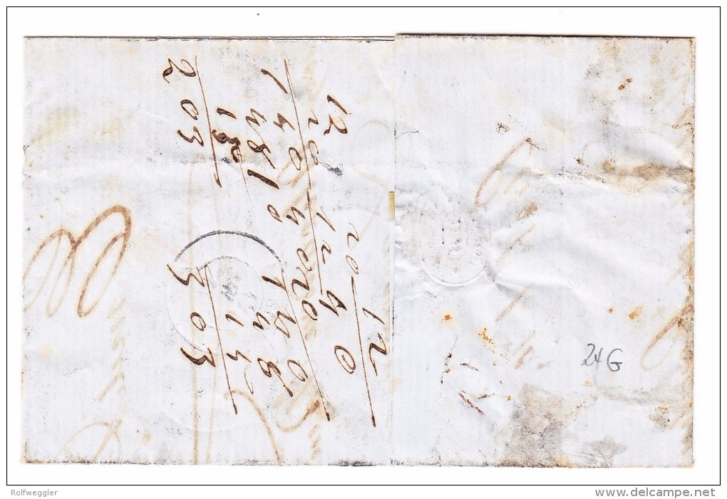 Heimat VD Aigle 10.9 Doppelkreis Stempel (1861) 15Rp. Strubel Rosa #24G Auf Brief Nach Venthône/Sierre Attest Berra - Lettres & Documents