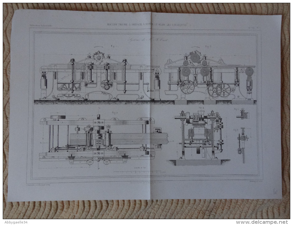 MACHINE PROPRE A DRESSER A RAINER ET FAIRE LES LANGUETTES Cart Publication Industrielle - Tools