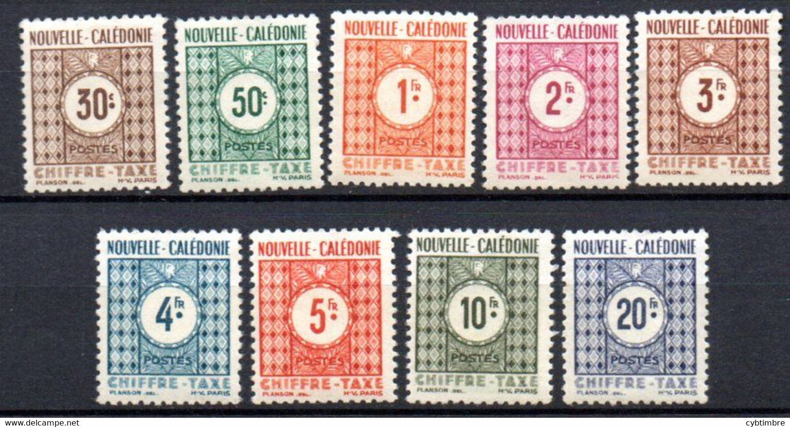 Nouvelle Caledonie: Yvert Taxe N° 39/48**;  MNH; La Serie Sauf N° 39, Le 42*;voir Scan - Timbres-taxe