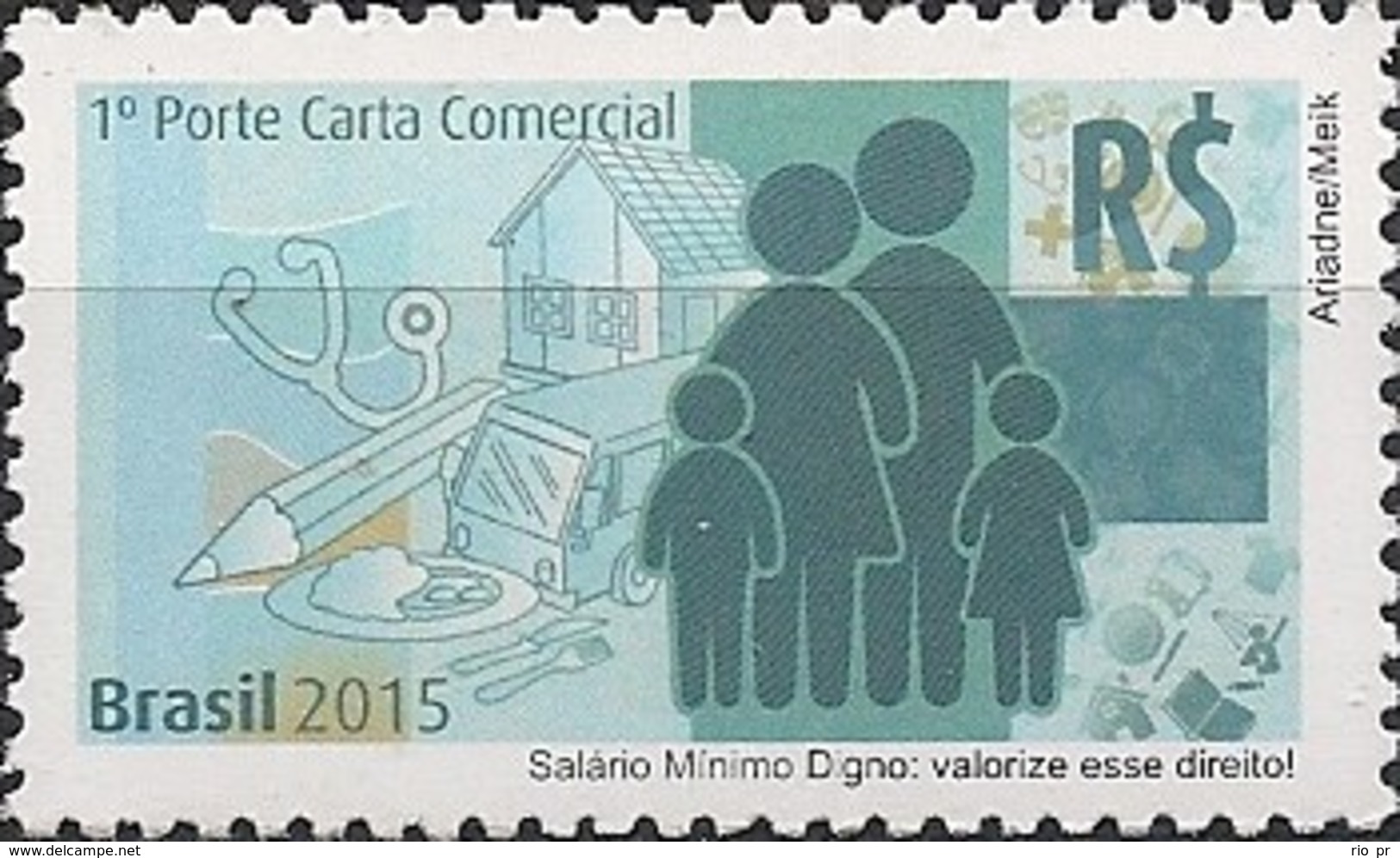 BRAZIL - MINIMUM WAGE 2015 - MNH - Ungebraucht