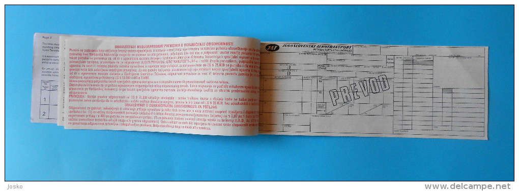 JAT ( Yugoslav Airlines ) vintage ticket flight BRUXELLES (Brussels Belgium) : ZAGREB : SPLIIT * billet biglieto billete