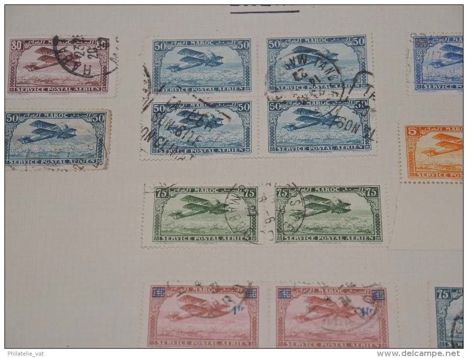 FRANCE - MAROC - Collection sur feuilles oblitérées - A voir absolument - Trés propre - Lot n° 9666