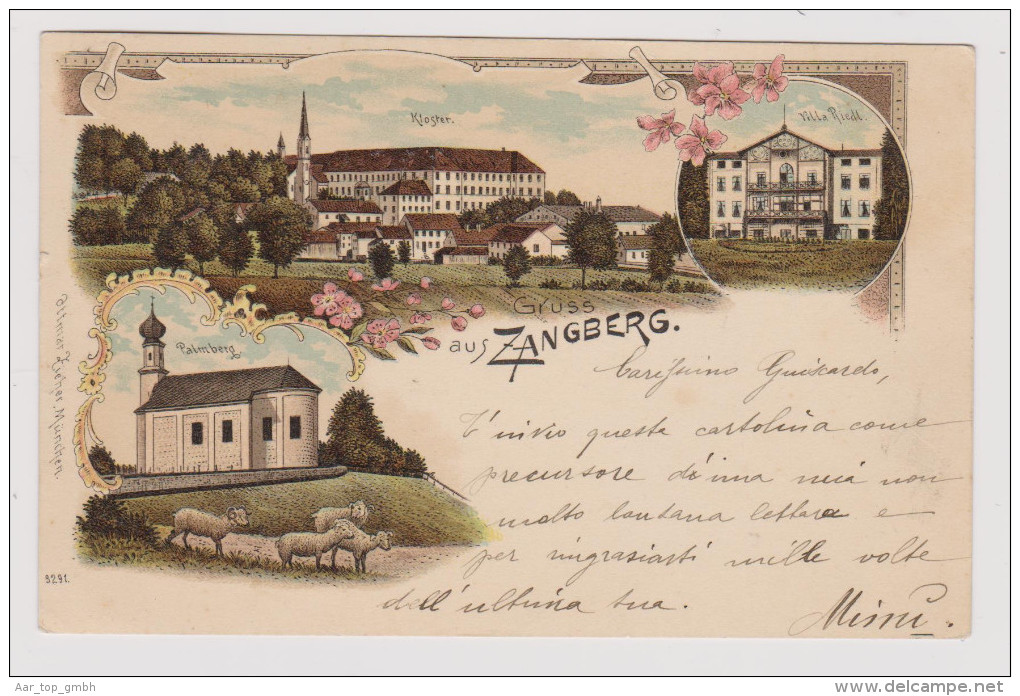 AK DE BAY Zangberg 1898-06-07 Litho O.Zieher # 3291 - Weissenburg