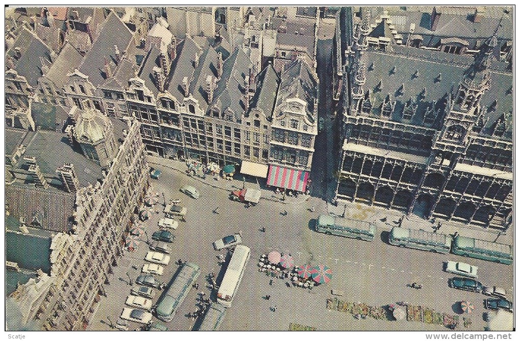 Bruxelles.  -  Grand'Place  -  Vue Aérienne  -  Reklamekaart - Brussel Nationale Luchthaven