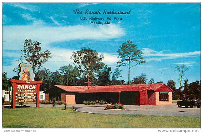 244383-Alabama, Mobile, Ranch Restaurant, Highway 90, Colourpicture No P11786 - Mobile