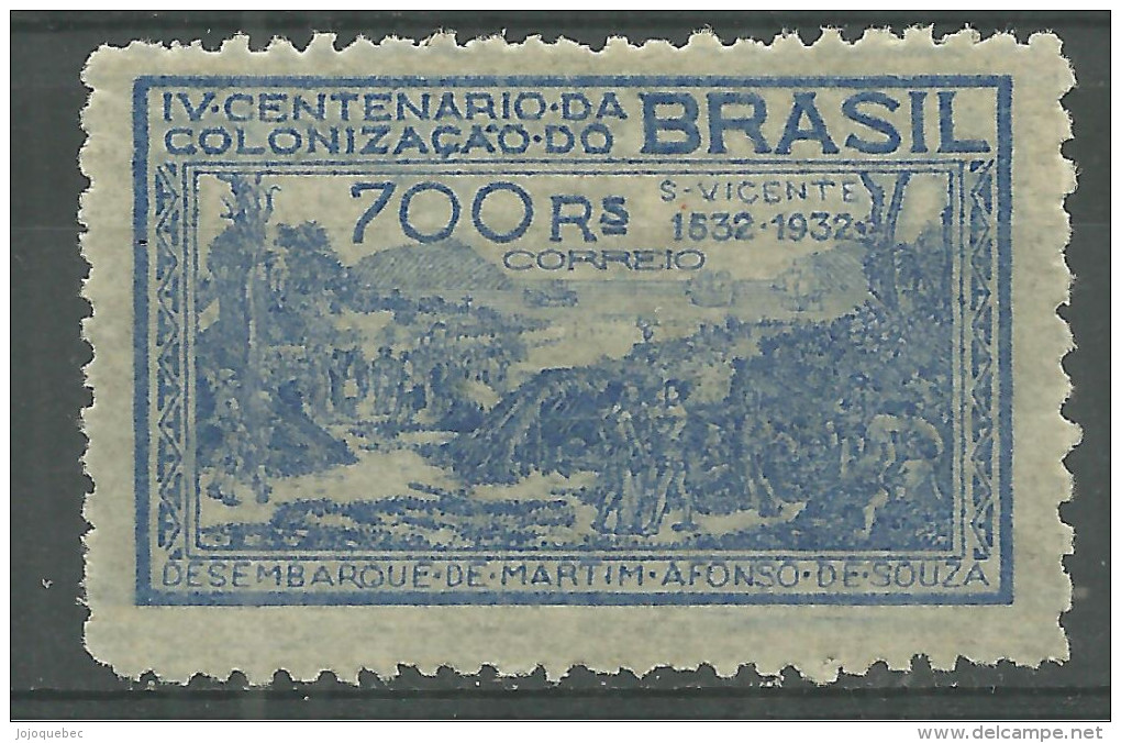 Brésil Neufs Avec Charniére, MINT HINGED, FOUNDING OF SAO VICENTE, 1936 - Unused Stamps