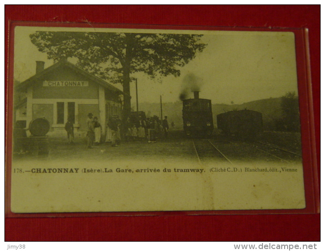 ISERE-CHATONNAY-LA GARE ARRIVEE DU TRAMWAY ED BLANCHARD-ANIMEE SELECTION - Châtonnay