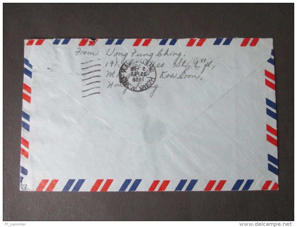 GB Kolonie 1958 Hong Kong MiF Luftpostbrief / Air Mail Nach Schweden - Brieven En Documenten