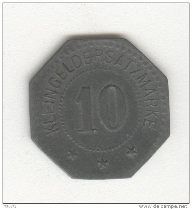 Notgeld 10 Pfennig  Kleingeldersatzmarke - Pirmasens - 1917 - TTB - Notgeld