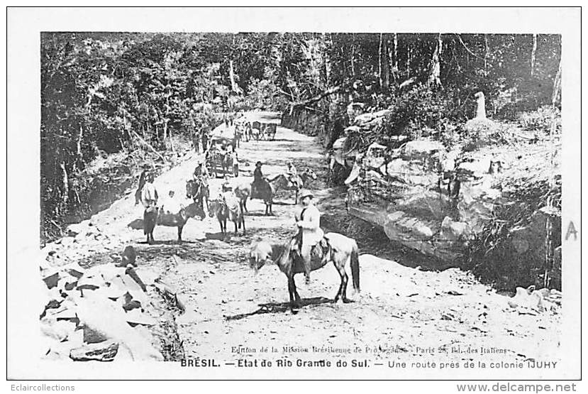 Brésil        Etat De Rio Grande Do Sul.   Route Près De La Colonie Ijuhy - Autres