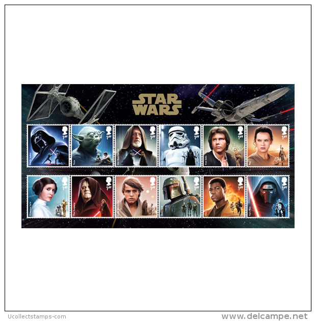 Great Britan  2015   STAR WARS  Set  12 Stamps  POSTFRIS/MNH - Nuovi