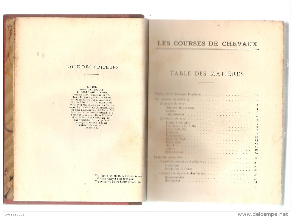 Equitation Les Courses De Chevaux De Saint Georges Editions Pierre Lafitte & Cie De 1912 - Hipismo