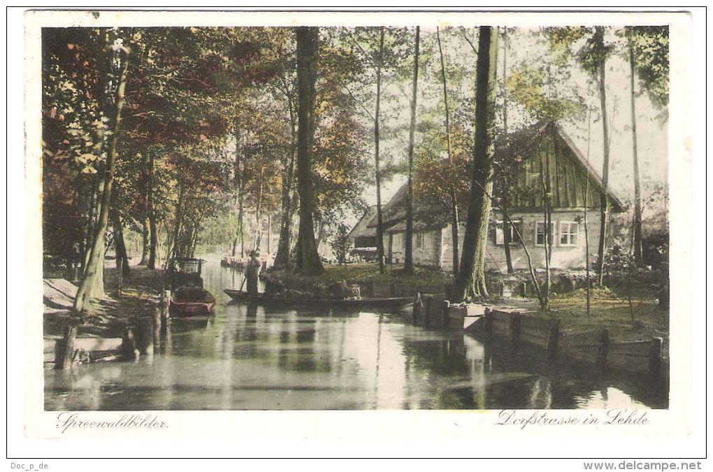 Deutschland - Lehde - Dorfstrasse - Spreewald - Alte Karte - Luebbenau