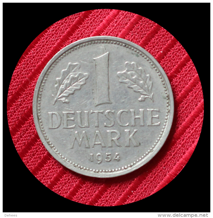 1 Deutsche Mark Allemagne 1954 D - 1 Mark