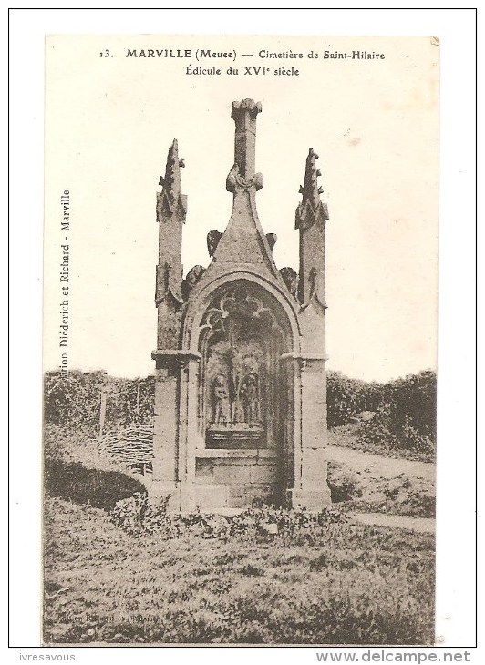 CPA 55 MARVILLE Cimetière De Saint Hilaire Edicule Du XVI Siècle - Vavincourt