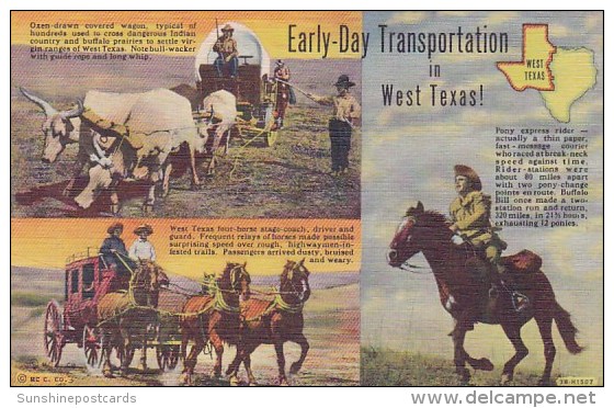 Texas Amarillo Early Day Transportation In West Texas - Amarillo