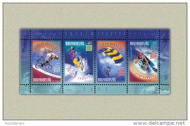 Hungary 2003. Extreme Sport Sheet MNH (**) Michel: Block 277 / 6 EUR - Neufs