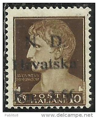 ITALY ITALIA OCCUPAZIONE CROATA SEBENICO 1944 SOPRASTAMPATO SURCHARGE 3,50 SU 10 CENT. MNH - Occ. Croate: Sebenico & Spalato