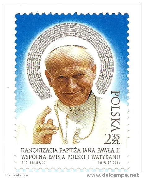 2014 - Polonia - Canonizzazione Di Papa Giovanni Paolo II   +++++++ - Ungebraucht