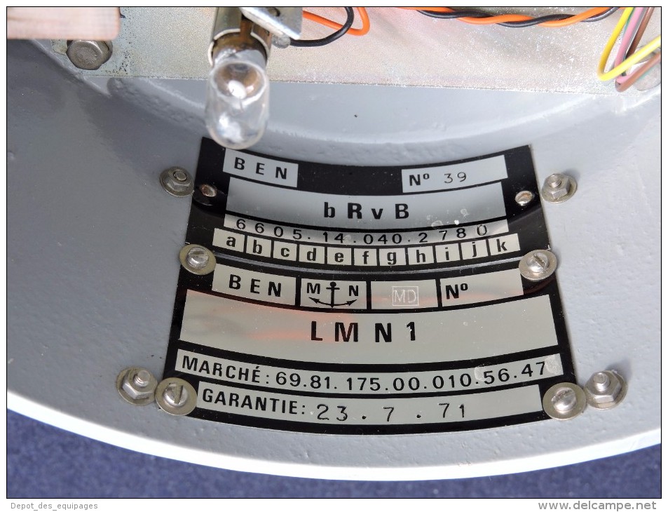 LOCH ELECTRO MAGNETIQUE - REPETITEUR DE VITESSE - BEN 1971 - MARINE NATIONALE N°39  à Voir ......#.3 ... - Technics & Instruments