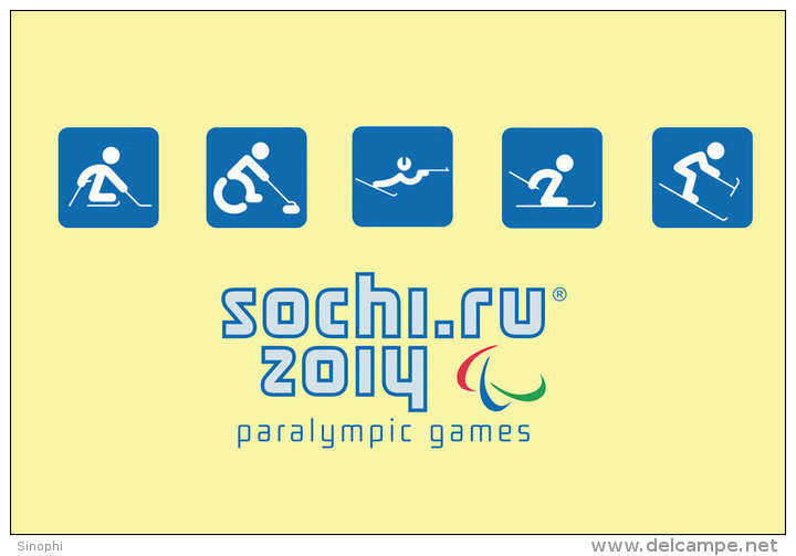 S45-002 @ Sochi Winter Paralympic Games ,postal Stationery,Articles Postaux - Winter 2014: Sochi