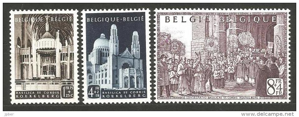 (R013) Belgique N° 876 à 878 ** - Cardinal Van Roey - Basilique De Koekelberg - Unused Stamps